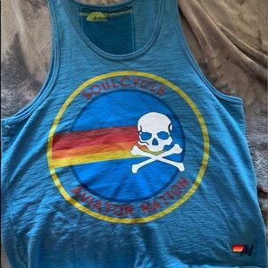 Soulcycle Aviator Nation Skull Tank Top